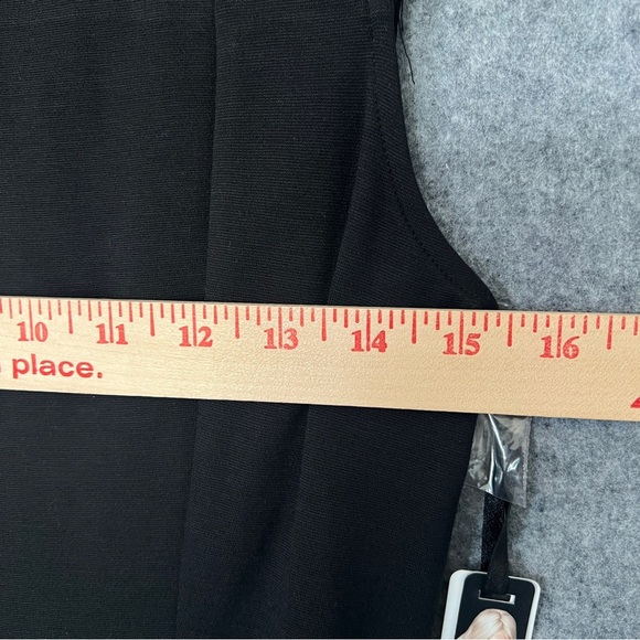 KATE YOUNG Black Ponte Cutout Back Fit & Flare Dress LBD Size 6 NWT - Picture 10 of 14